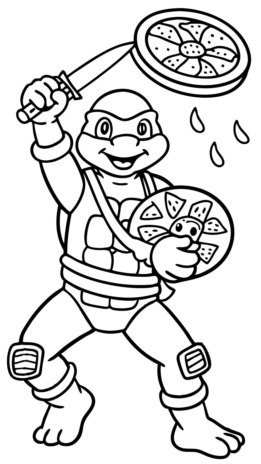 coloriage tmnt mikey fanart